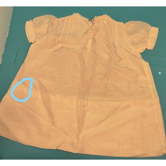 Antique Vintage Ivory Lace Satin Baby Dress Handmade Baptism Infant 12 Months - Picture 12 of 12